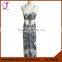 1683603 Women Long Desgin Off Shoulder Floral Tunic Summer Beach Dress