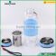 Stainless Steel Bottom Tea Infuser Water Bottles ,Leak Proof Water Glass Borosilicate Bottle 420ml