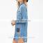 Latest Denim Shirt Dress,Women Fashion New Design Causal Classic Wear
