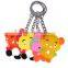 custom soft silicone bungee cord key chain
