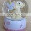 Hot sale eco-friendly cheap bear holding birthday cake snow globe for sale