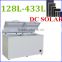 large two top open door 12v solar deep freezer chest freezer with inner fan with thick insulation layer