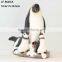 Outdoor resin Penguin skiing statue toy