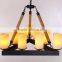 metal hanging pendant light stairs pendant light with alabaster shade in E27*9 light home decor/Gallary/coffee bar/shopping mall