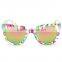 mirror lenses transparent frame green pure sunglasses