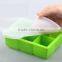 6 cavity Large Premium personalized fancy Silicone Ice Cube Tray with Lid