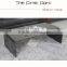 Fashion Design Special Shape All Glass Black Coffee Table Glass Top
