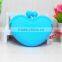 Manufacture supply colored heart silicone coin purse,silicone bag