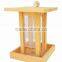 2015 year hot selling china suppliers FSC&SA8000 standing wild garden outdoor wooden bird feeder for made in china wholesale