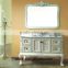 WTS-1355 mirror type Ivory White Offset Sink bathroom vanities/ Bathroom Vanity