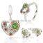Luxury Silver Jewelry Set Wholesale Sterling Silver Cz Stud Earrings 925 Thailand Silver Earring Fashion Letter Pendant Jewelry