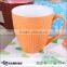 Ceramic colorful embossed polka dot coffee mug