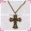 Meaningful pendant necklace antique copper, religious cross necklace