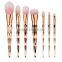 2017 POPULAR long lasting makeup tools gradient rainbow taklon cosmetic makeup brush