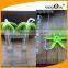 Colored Coconut Tree Shaped PET Plastic Cup with Straw for Drinking