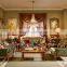 Vintage Living Room Sofa Set, Exquisite Hand Painting Wooden Sofa, Classic Button Tufted Chesterfield Sofa Couch set
