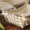handmade stainless steel wire basket steel wire mesh storage basket with liner