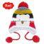 Crochet Baby Hat Stripe Pattern Cartoon Bear Design Thicken Kids Winter Caps