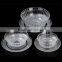 round cheap glass dinner set glass bowl and glass plate for feast wedding