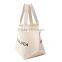 Organic Cotton Customized Logo Large Capacity Canvas Shopping Tote Bag