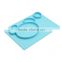 One-piece silicone placemat Plate + bowl,Three Compartments BEAR shape baby placemat plate all in one placemat