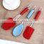 Food grade high quality silicone scraper knife and silicone spoon set