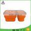 2016 best selling High temperature food grade Eco-Friendly Feature and Food Use silicone collapsible lunch box