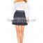 Wholesale Women Apparel Ruffled White Simple Cotton Top(DQE0403T)