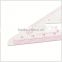 Kearing brand plastic triangle scale ruler, 1/3 &1/5 sanwich line ruler for fashion design, scale ruler with protractor #8535