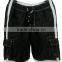 Three pocket simple men casual board shorts with rope