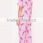 Custom Full Print Women Long PJ Set All Over Print Ladies Sleepwear Pink Ice-cream Print Pajamas Set