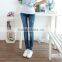 2015 hot sale stretchy fake jeans printing girls' tights leggings