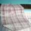 China Factory 100% polyester Check Design Throw Flannel Sherpa Blanket