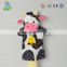 News cute soft milk cow children hand puppet toy for promotion