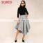 Alibaba new design grey plaid fabric ladies dresses woman sexy plaid mini skirt