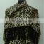 Silk Pashmina Wool Animal Printed/Plain stoles with leather fringe 2017