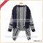 wholesale new women winter sweater with sleeves fashion knitted bule jacket wool coat