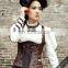 Steampunk jabot-collar with laces and gear accessories