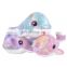 Colorful Bling Dolphin Plush Stuffed Toy Sea Animal Fish With Big Eye Beans