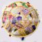 Indian Latest Patchwork Embroidery Design Ottoman Pouf Cover Round Traditional Footstool Cover