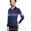BLUE PRINTED SHIRT WITH CONTRAST COLLAR AND CUFF DESIGNER TOP LADIES NEW DESIGN FASHION TOP