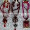 Handmade string jewellery necklace earring sets manufacturer, beaded jewellery necklace earring set exporter
