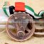 superseptember square shape custom silver plating hockey medal with ribbon
