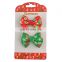 Christmas hair accessories alloy Fabric elastic hair clip set for kids