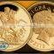 Shiny Finish Gold and Silver Color Metal Crafts Souvenir Coin for Sales