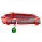 Adjustable size small pet collar dog cat night light collar with cute bell