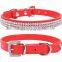 Bright Diamond Comfortable Pet PU Collar Leash Training Dog Pulling Rope Pet Neck Chain Pet Supplies