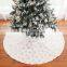 i@home White color plush sequin decoration embroidered Christmas tree skirt Carpet