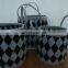 cross pattern foldable felt knitted storage basket Clothing Book Kid's Toy Laundry Nursery Storage Bin with handles