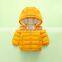 Children's quality zipper cotton-padded jacket in pure bright colors